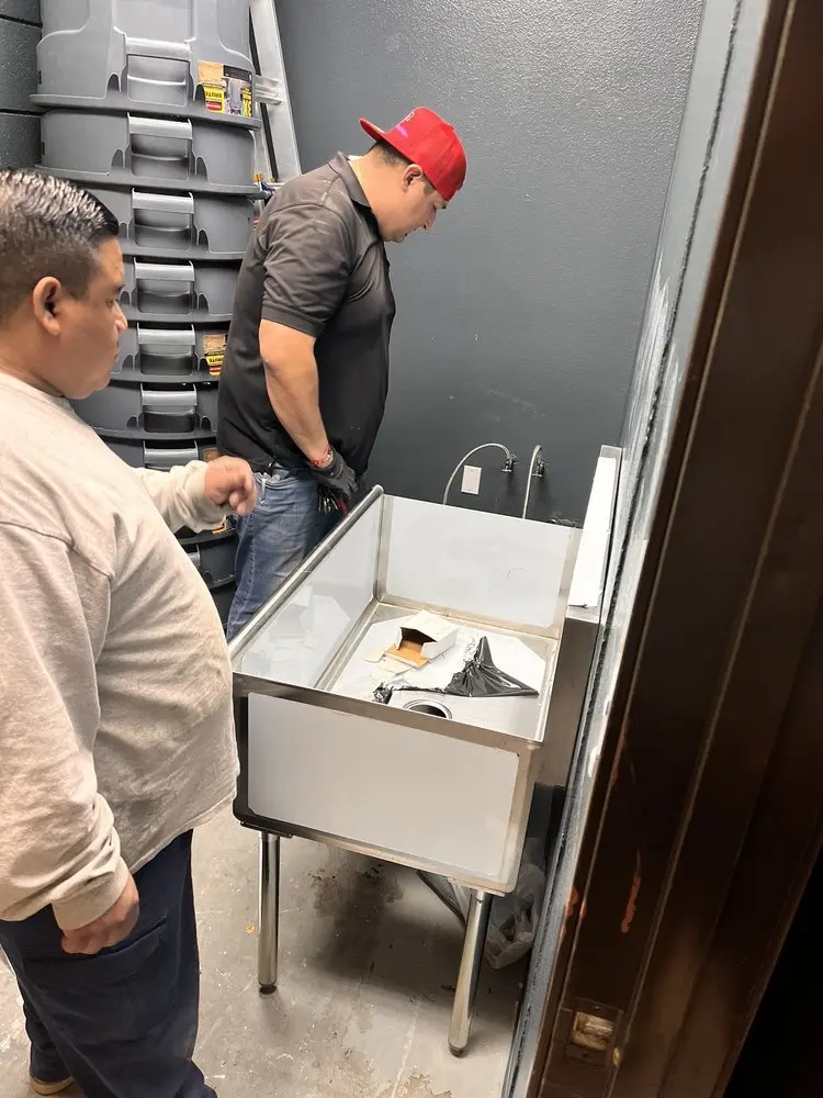 Commercial plumbing and sink installation in Coleman